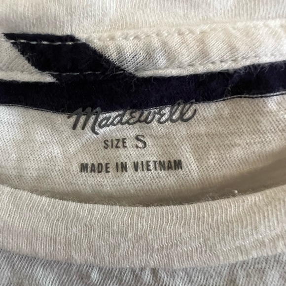 Madewell Women's Whisper Cotton Crewneck Tee in Stripe (Size S) - Picture 4 of 6